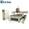 Table panel blade saw cnc wood cutting machine with linear tool changer Syntec 6MB 4 axis 3D cnc engraving machine