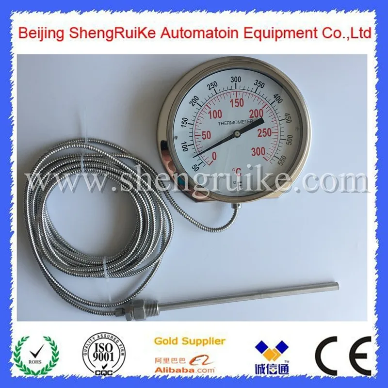 100mm dial Remote reading thermometer with capillary tube, View