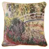 Art Cushion Cover Double Jacquard Knitting Throw Pillow Covers Cushion Case Myriart cushion Claude Monet Water lilies Poppie