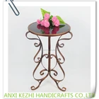 Marble Plant Pot With Stand KZ160244 Luxury Square Indoor Metal Pot/Plant/Flower Stand With Marble Top