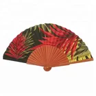 Hand Wood Fan Paulownia Elegant Design Laquer Wooden