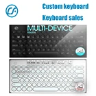 New Design Wireless Dual Mode Single Keyboard Round Button Keyboard Mouse