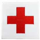RED CROSS IRON/SEW ON PATCH APPLIQUE EMBROIDERED