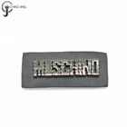 Luxury gun color Jacket Hardware leather brand label jeans leather patch customization