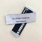 Sew-on Labels Woven Label Garment Guangzhou Factory Quality Garment Labels White Woven Clothing Labels