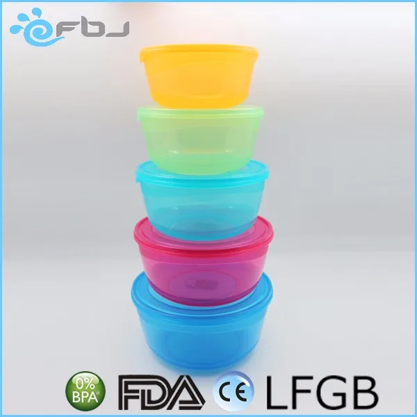 Colored Plastic Microwave Reheatable Food Container