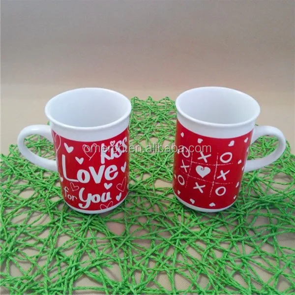 11oz fine stoneware sublimation coffee mug with love designs