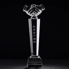New design custom acrylic handshake cup trophy