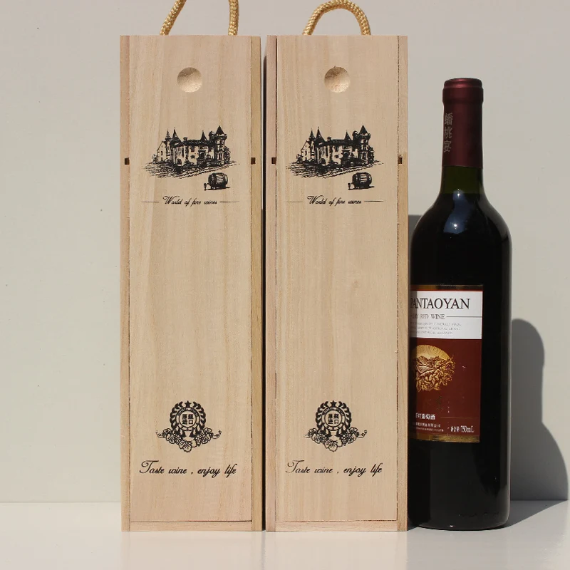 wholesale customized gift packaging wooden wine box