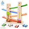 YF-Z2020 forest style new wooden 4 cars 4 layer toys OEM classical ramp racer wooden sliding car toy
