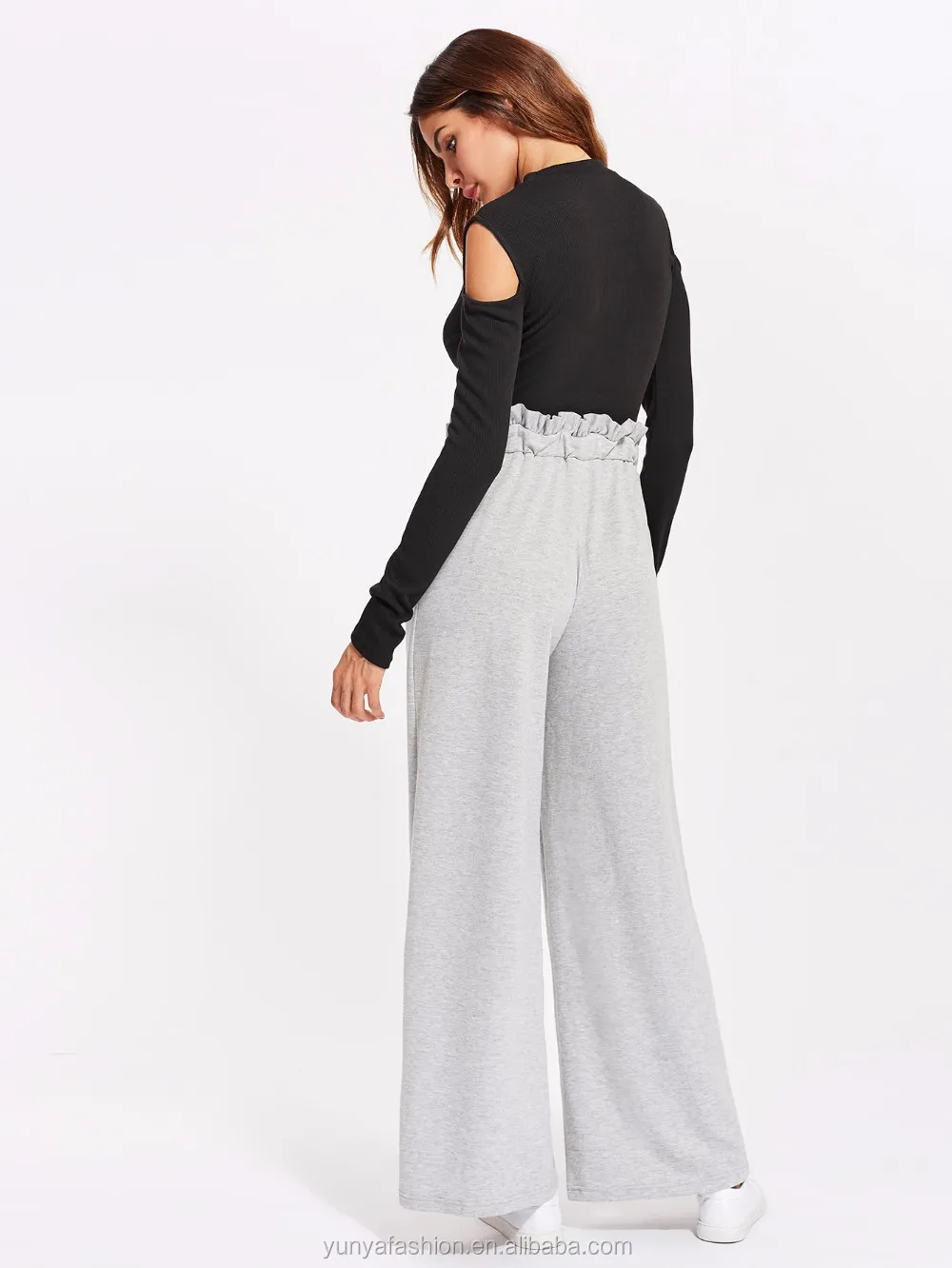 frill palazzo pants