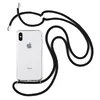 Free Sample Shockproof Cross Shoulder Chain Strap Case For iPhone XS Max XR X 7 8 Plus Case Clear TPU Necklace Neck Rope Cover