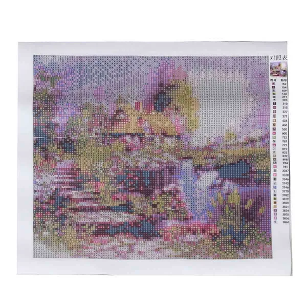 Modern Design Highlight Diamond Needlework DIY Diamond Painting Kit 3D Diamond Cross Stitch Plants Embroidery 25*25cm B003