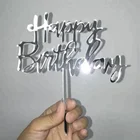 Glorious Mirror Acrylic Happy Birthday Cake Topper Customized Design Topper