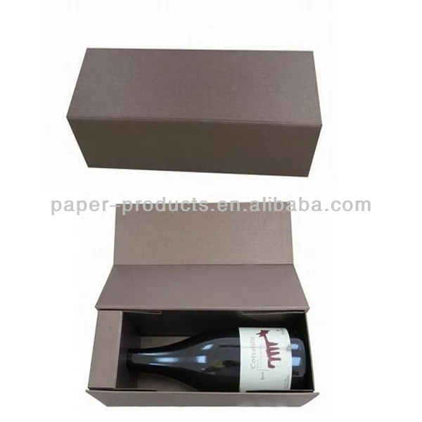 luxury folding gift paper wine box with magnet closure