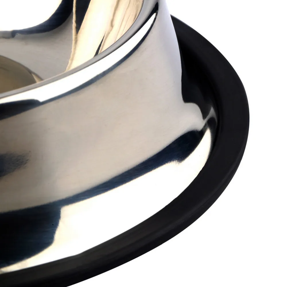 1 Standard Stainless Steel Pet Puppy Cat Dog Food or Drink Water Bowl Dish Wholesale