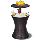Camping garden using carry wine holder table plastic ice cooler bucket beer cooler
