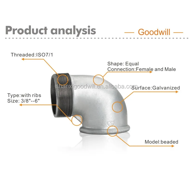 din schedule 40 pipe elbow made in china