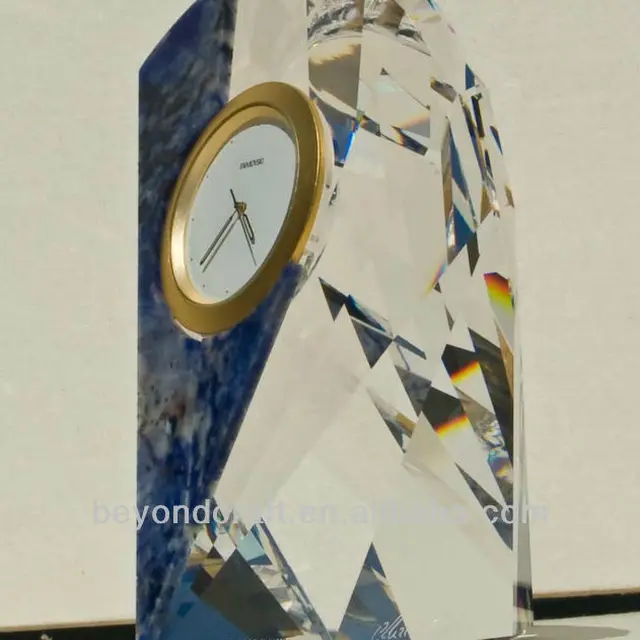 popular crystal desk clock office souvenir gifts