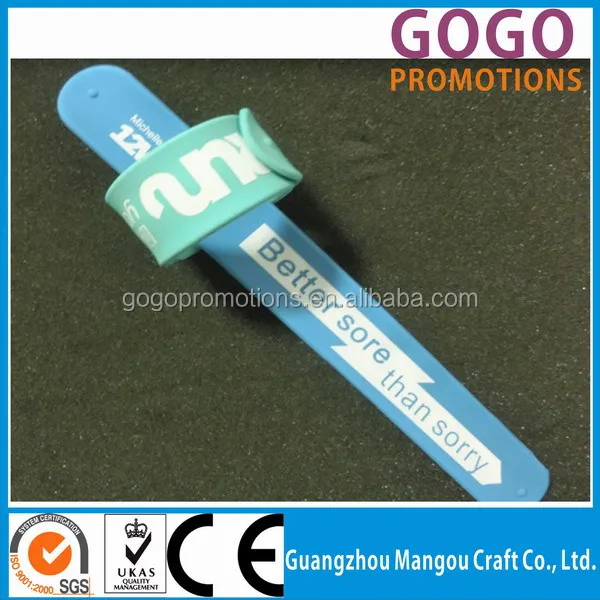 design, new type creative silicone slap band, promotional gift