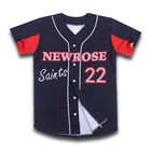 Hot selling sublimated dry fit crop baseball jersey