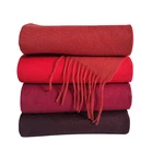 2019 new fashion hijab women's large long pashmina pure cashmere scarf nepal