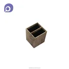 Pen Holder 2 Divided Wood Grain Paperboard Office Stationery Set