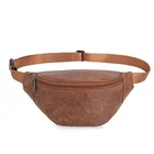 Minimalism PU Oem Streetwear Leather Designer Waist Bag Fanny Pack