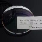 1.56 UV420 anti blue light lens for blue light blocking reading glasses with UV protection
