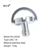 BEXIN Professional video camera accessories d-bolt stainless steel slotted 1/4" camera screw bolt and nut with D ring