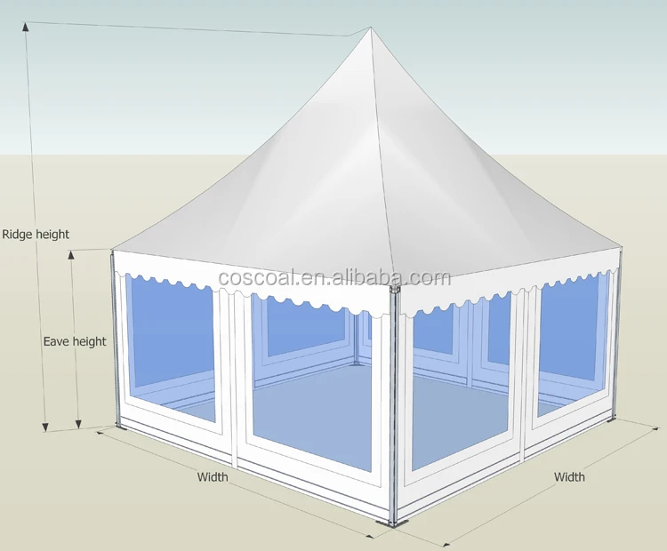 Outdoor UV Resistance Aluminum Frame PVC Garden Single Parking Paogda Tent
