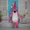 2017 New arrival! Pink dragon with blue spot costume della mascotte plush mascot costume custom costume for rental