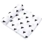 custom cotton 2 layer newborn receiving baby swaddle blanket