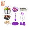Purple Pressure Cooker Pot Accessories fits Instapot 6,8 Qt include Steamer Basket, Springform Pan, Egg Steamer Rack and etc