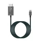 Grey 6ft Data 4K 60Hz USB 3.1 Type-C to HDMI 2.0 HDTV Adapter Cable