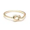 One Dollar Jewelry Wholesale, Fashion Women's Stainless Steel Gold Plated Knot Ring