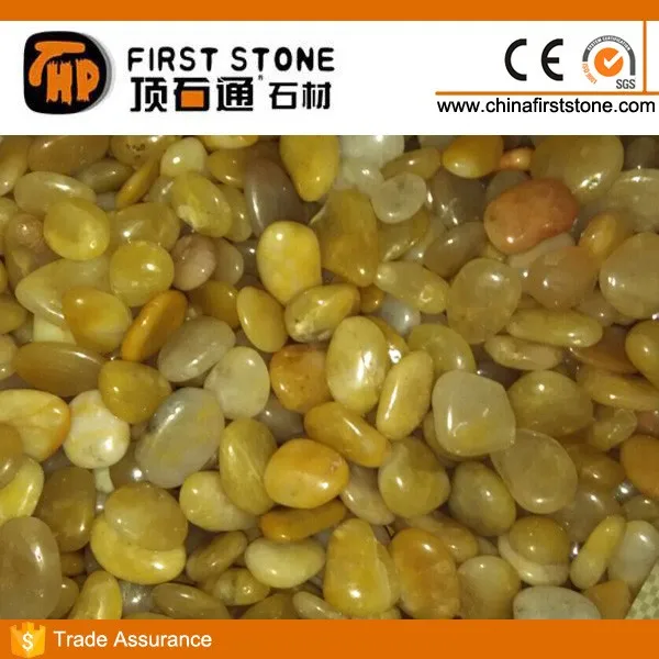 hny-02 2mm natural indonesia polish yellow pebble stone