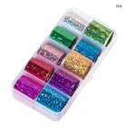 Art Foil Nail Art Foil 10 Design/set 2.5*100cm Sky Starry AB Color Holographic Nail Art Transfer Foil Stickers Paper