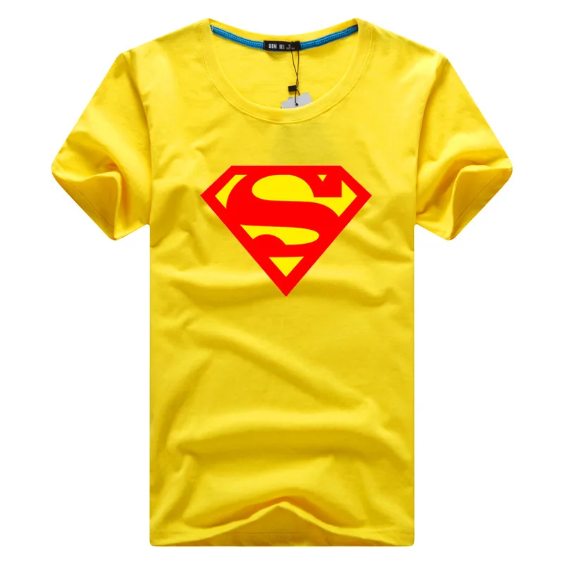 Mens T Shirts 2015 New T Shirts Men Fashion Mens Short-sleeved Tshirt Summer Cotton T-shirt Slim Printing Superman Plus Size 4XL