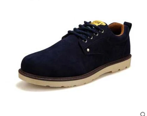 Fashion2015 autumn winter shoes men leather Suede Big Size men sneakers outdoor casual oxford High Quality warm male shoes 39-44
