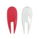 Plastic Golf Divot Tool Golf Ball Marker Pitch Golfer Repair Kit (Red,White)