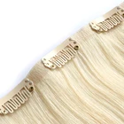 Top quality injected clip in human hair extensions virgin natural curly colors available