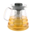 Flower tea cooking pyrex glass tea pot with infuser