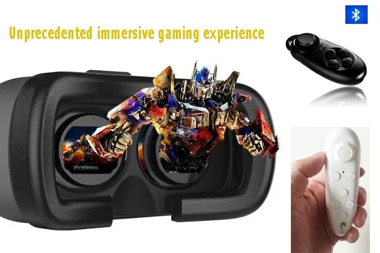 新しい3d vr shinecon仮想現実3d vrボックスメガネ/absプラスチック/bluetoothゲームパッドコントローラ仕入れ・メーカー・工場