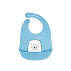 factory price soft BPA free cartoon baby bibs waterproof silicone baby bibs with Food Drool Catcher Pocket