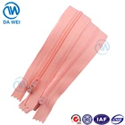 DAWEI Brand Nylon Coil No.3 Pants Accessories Pink Zipper