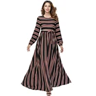 Zakiyyah 7451 Full-skirted Dress Fashion Umbrella abaya with Stripes Hot sale Robe Modern Elegant Type Dubai Abaya
