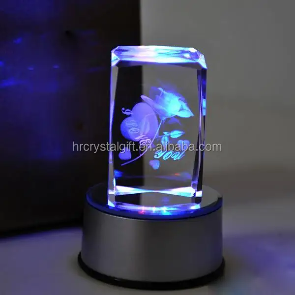 hot sale souvenir glass block/cube gift 3d laser