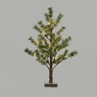 LED Flocked Mini Pine battery operated Tabletop Christmas Lights