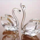 Return Gift Decoration Crystals Popular Decoration Colorful Handmade Crystal Swan For Wedding Return Gift